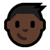 👦🏿 boy: dark skin tone display on Windows